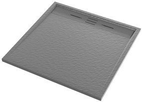Erga Almac, SMC sprchová vanička 90 x 90 x 3 cm, šedá matná, ERG-GMA-AL-9090G
