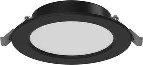 Mexen LDRR, LED stropné svietidlo na zapustenie, priemer 12 cm 12 cm, 6W, neutrálna - 4000K, 390 lm, čierna - L210-012-0640-70