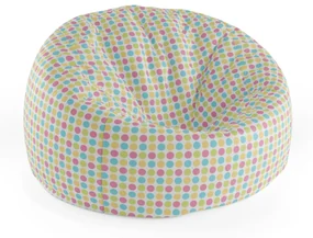 Sablio Sedací vak Cocoon Veselé barevné puntíky - 115 x 75 cm x 45 cm