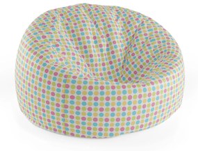 Sablio Sedací vak Cocoon Veselé farebné bodky - 115 x 75 cm x 45 cm