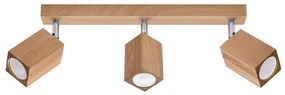 Sollux SL.1037 - Bodové svietidlo KEKE 3xGU10/40W/230V dub