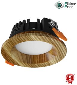 APLED - LED Podhľadové RONDO WOODLINE LED/3W/230V 4000K pr. 9 cm jaseň masív