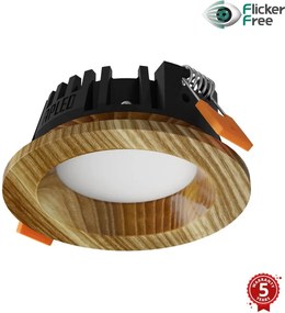 APLED - LED Podhľadové RONDO WOODLINE LED/3W/230V 4000K pr. 9 cm jaseň masív