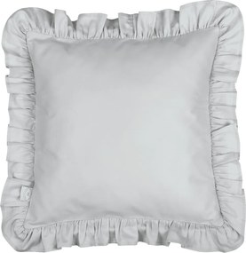 Vankúš s volánom tmavo šedá 40x40cm