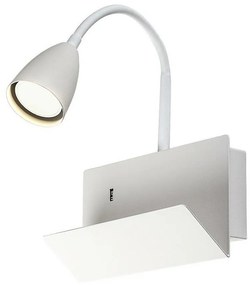 Rabalux 71090 nástenná lampa s odkladacím priestorom Tacito, biela