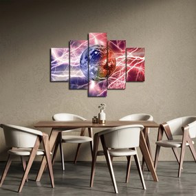 Obraz - Zemeguľa pod prúdom (150x105 cm)