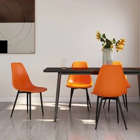 Jedálenské stoličky 4 ks oranžové PP 338061