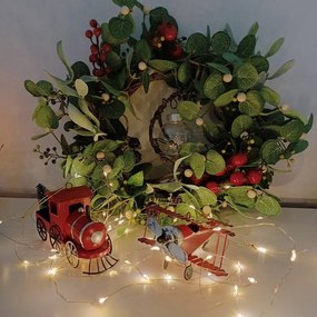 DECOLED Kovové lietadlo, 11,7 x 10,4 x 6,7 cm, červené