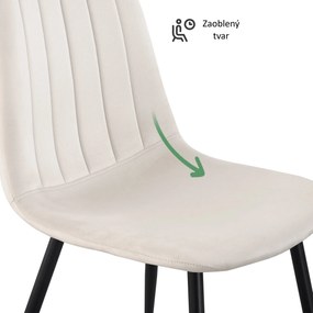 Čalouněná jídelní židle Lumo béžová
