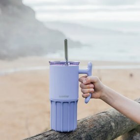 Nerezový termohrnček so slamkou Umi Lavender 720 ml