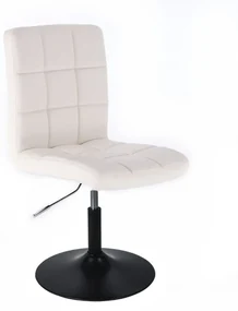 LuxuryForm DESIGN Stolička TOLEDO na čiernom tanieri - biela