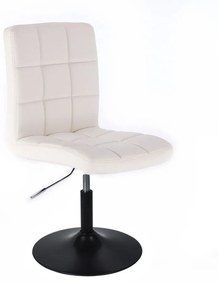 LuxuryForm Stolička TOLEDO na čiernom tanieri - biela