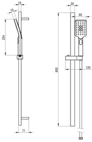 Deante NGA_052K - Sprchová súprava ALPINIA, lesklý chróm