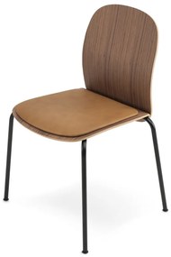 Hnedé/koňakovohnedé stohovateľné jedálenské stoličky v súprave 2 ks v dekore orecha Book – Gazzda