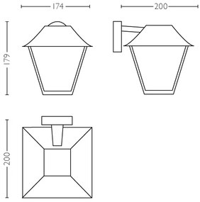 Philips 16495/30/PN - Vonkajšie nástenné svietidlo MYGARDEN ALPENGLOW E27/60W/230V