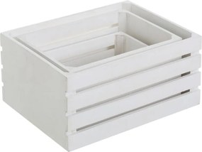 Biele úložné boxy v súprave 3 ks 31x23x15 cm – Casa Selección