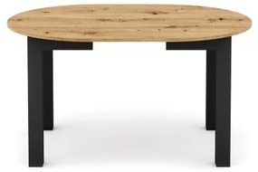 Rozkladací jedálenský stôl WILY dub artisan/čierna
