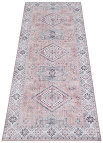 Svetloružový behúň Nouristan Gratia, 80 x 200 cm