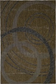 Koberec Eqos 0003 BROWN – hnedý obdĺžnik s geometrickým vzorom Rozmer: 160x220 cm
