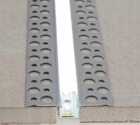 BERGE LED hliníkový profil zapustený 2m - sada