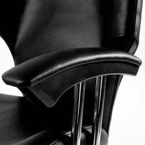 Kadernícka stolička s nastaviteľnou výškou, čierna