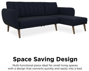 Tmavomodrá rozkladacia rohová pohovka Brittany - Novogratz