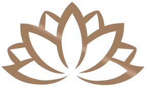 Nástenná kovová dekorácia Lotosový kvet II zlatá