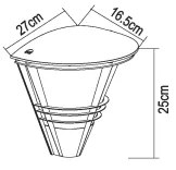 Globo 32093A - Vonkajšie nástenné svietidlo SALLA 1xE27/60W/230V IP44