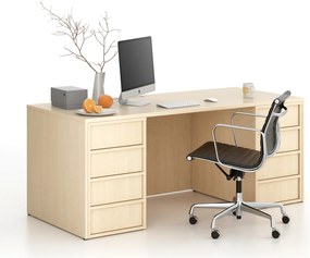 Kancelársky prístavný kontajner FRAME, 428 x 763 x 721 mm, breza