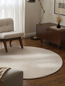 Hanse Home, Kusový koberec Eleni 106220 Natur Weiß kruh, 150x150 (priemer) kruh, biela, obývacia izba