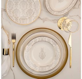 68-dielna jedálenská súprava v pestrofarebnom prevedení z kostného porcelánu