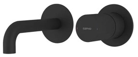 Sapho Sapho, ULTRATAP 2-prvková podomietková umývadlová batéria, hubica 16cm, čierná mat, UT118TB
