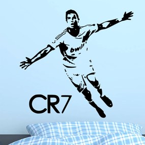 Veselá Stena Samolepka na stenu na stenu Cristiano Ronaldo Farba: černá