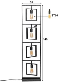 Stojaca lampa 83-42 4L Turn Square