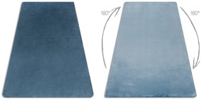 Koberec prateľný POSH Shaggy, plyšový, hrubý, protišmykový, modrý