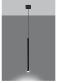 Čierne závesné svietidlo Sollux Fideus Single
