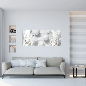 Obraz - Zlatá labuť na vode (120x50 cm)