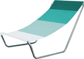 Skladacie plážové ležadlo SAND, zelené pruhy