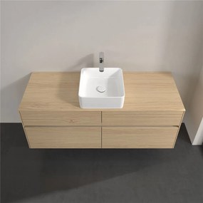 VILLEROY &amp; BOCH Collaro závesná skrinka pod umývadlo na dosku (umývadlo v strede), 4 zásuvky, 1400 x 500 x 548 mm, Nordic Oak, C04500VJ