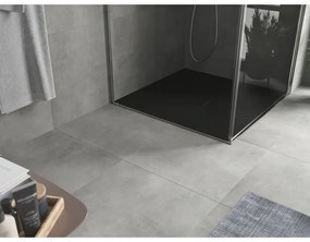 Mexen Hugo, SMC štvorcová sprchová vanička 100 x 100 cm, čierna matná, 42701010