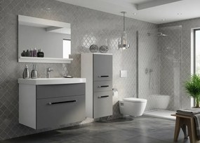 Kúpeľňový nábytok Belini šedý mat + umývadlo + zrkadlo  ROD M 2/0/W/SR/0/ZW