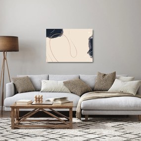 Sklenený obraz - Béžová abstrakcia (70x50 cm)