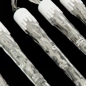 Vianočné svietiace cencúle 6,2m, teplá biela