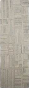 Sivobéžový ručne tkaný vlnený behúň 80x300 cm Elva – Flair Rugs