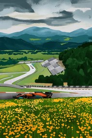 Ilustrácia Racetrack of Austria, Goed Blauw, (26.7 x 40 cm)