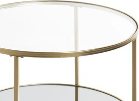 Okrúhly konferenčný stolík Porto 60 cm, zlatý