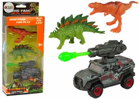 Lean Toys Sivé terénne auto – 2ks. Dinosaurov