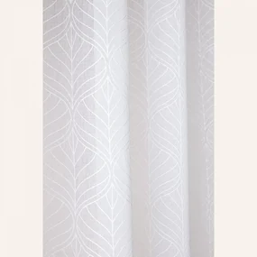 Záclona  La Rossa  bielej farby na riasiacou páskou 140 x 240 cm