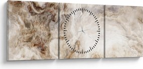 Obraz - Mramor (s hodinami) (90x30 cm)