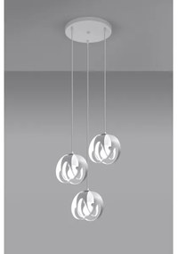 Sollux SL.1084 - Luster na lanku TULOS 3xE27/60W/230V biela